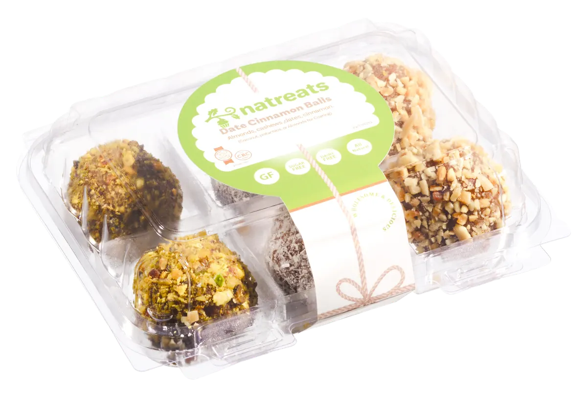 Date Cinnamon Balls — gluten-free, starch-free healthy baked goods by Natreats